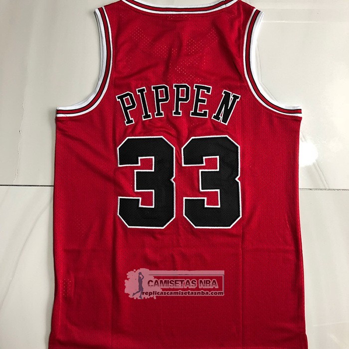 Camiseta Chicago Bulls Scottie Pippen NO 33 Mitchell & Ness 1997-98 Rojo